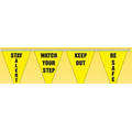 60' String Stock Safety Slogan Pennants - Assorted Flags
